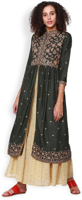 Vishudh Women Printed A-line Kurta(Multicolor)
