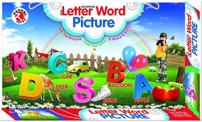 

Adi Trading Letter Word Picture for Kids to Learn Alphabates Numbers and Make Words(Multicolor)