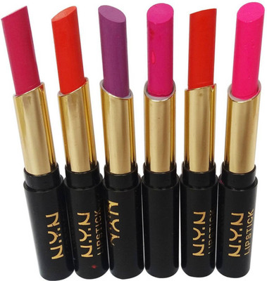 

NYN Moisturzing Matte & Shiny Rich Col Lipstick Pack Of 6(APPP-B, 3 g)