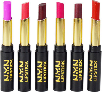 

NYN Moisturzing Matte & Shiny Rich Col Lipstick Pack Of 6(APPP-E, 3 g)