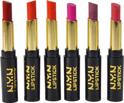 

NYN Moisturzing Matte & Shiny Rich Col Lipstick Pack Of 6(APPP-F, 3 g)
