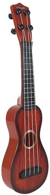 

Baby Tintin 4 Strings Musical Plastic Toy Ukulele Medium Guitar for Beginners Kids Child (Color as Available)(Brown)