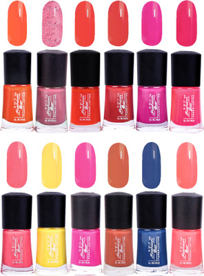 

SMC FASHION BAR Gel Based Long Lasting Nail Paint Combo Multicolor(Pack of 12)