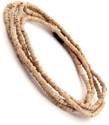 Aksam Natural & Pure Tulsi Kanthi Mala For Puja,Jaap & Wearing (2MM Bead Approx) (58 Cms Approx)(Triple Length) Wood Necklace Wood Necklace