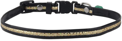 

SRI Adjustable Solid Colour Designer Puppy and Cats Collars Plain Dog Collar Charm(Black, Round)