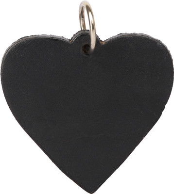 

SRI High Quality Leather Heart Shape Collar Tag Cum Collar Charm For Dog , Puppy & Cats Plain Dog & Cat Collar Charm(Black, Other)