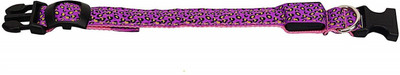 

SRI Imported High Quality Smart Animal Print LED Adjustable Dog Collar (Purple-Yellow) Plain Dog Collar Charm(Purple, Yellow, Round)