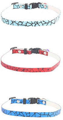 

SRI Pet Soft Adjustable Solid Colour Shining Collar Combo for Puppy | Cats | Kitten Plain Dog Collar Charm(Multicolor, Round)