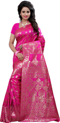 

Style U Self Design Banarasi Banarasi Silk Saree(Pink)