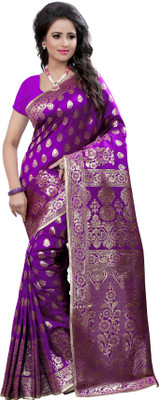 

Style U Self Design Bollywood Poly Silk Saree(Purple)