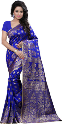 

Style U Self Design Bollywood Poly Silk Saree(Blue)