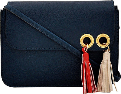 

Yelloe Women Casual Blue PU Sling Bag