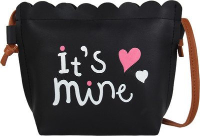 

Tuelip Women Casual Black PU Sling Bag