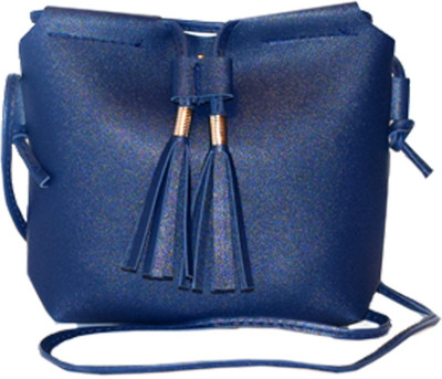 

Karpasam Women Casual Blue PU Sling Bag