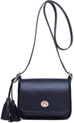 

Urban Expressions Women Casual Black PU Sling Bag