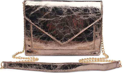 

Urban Expressions Women Casual Gold PU Sling Bag