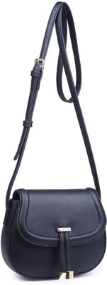 

Urban Expressions Women Casual Black PU Sling Bag