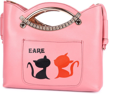 

Faijan Fashions Women Evening/Party, Casual, Formal, Sports Pink Cotton, PU Sling Bag