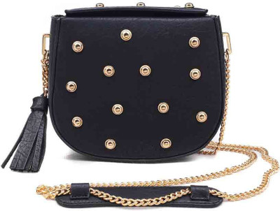 

Urban Expressions Women Casual Black PU Sling Bag