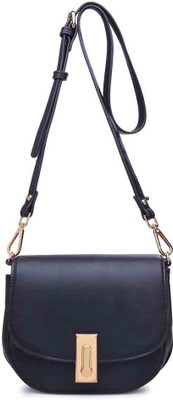 

Urban Expressions Women Casual Black PU Sling Bag