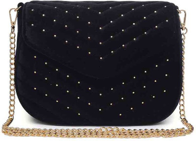 

Urban Expressions Women Casual Black PU Sling Bag
