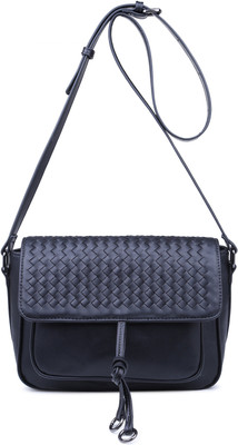 

Urban Expressions Women Casual Black PU Sling Bag