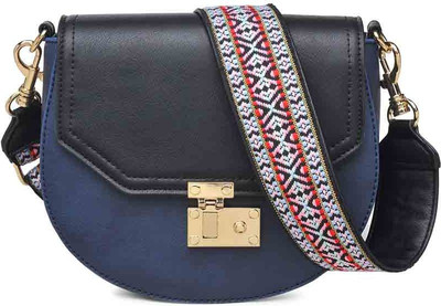 

Urban Expressions Women Casual Blue PU Sling Bag