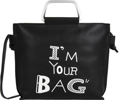 

Tuelip Women Casual Black PU Sling Bag