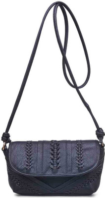

Urban Expressions Women Casual Black PU Sling Bag
