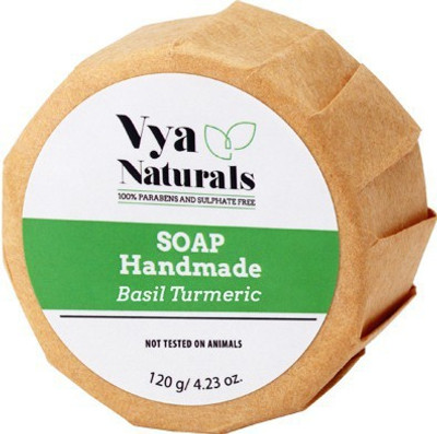 

Vya Naturals Basil Turmeric Handmade Soap Bar (Round)(120 g)