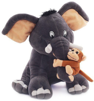 

nb phoenix elephant monkey stuffed animal toy - 35 cm(Grey)