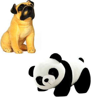 

MEGAEMART PANDA AND HUTCH DOG ANIMAL SOFT TOYS - 30 cm(Multicolor)