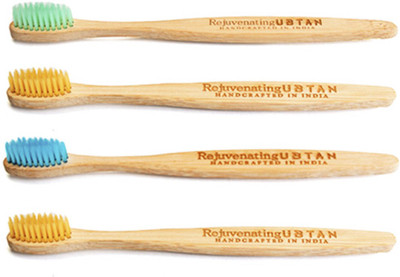 

rejuvenating ubtan handcrafted in india Bamboo Toothbrush ( Pack of 4 ) Soft Toothbrush(Pack of 4)