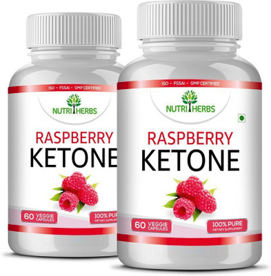 

Nutriherbs Raspberry Ketones , Garcinia Cambogia &Green Tea Combo - 60 Capsules (Pack of 2)(120 No)