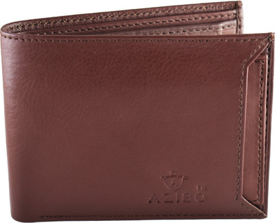 

Azibo Men Brown Genuine Leather Wallet(8 Card Slots)
