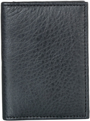 

AspenLeather Men Black Genuine Leather Wallet(4 Card Slots)