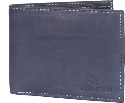 

SS CREATION Men Blue Genuine Leather Wallet(5 Card Slots), Yone