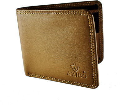 

Azibo Men Khaki Genuine Leather Wallet(4 Card Slots)