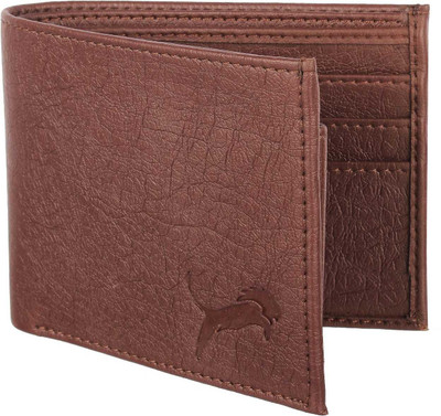 

wild edge Men Brown Artificial Leather Wallet(10 Card Slots)
