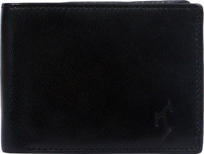 

titos Men Casual Black Genuine Leather Wallet(6 Card Slots)