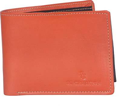 

SS CREATION Men Orange Genuine Leather Wallet(5 Card Slots)