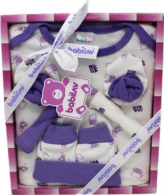 

Babilav New Born 6 Pieces Unisex Baby Gift Set (Lilac)(Lilac)