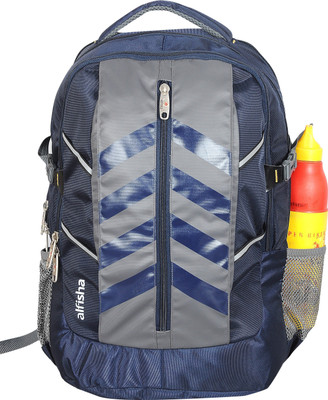 Alfisha Navy Blue Print 30 L Laptop Backpack(Blue)