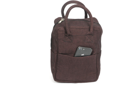

RSN Chocolate Brown Denim Lunch Bag with Bottle Holder Waterproof Lunch Bag(Brown, 11 inch)
