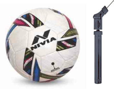 

Nivia Revolvo White Football With pump combo Football - Size: (Pack of 2, Multicolor