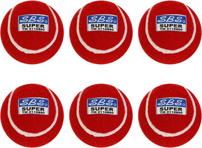 

sbs super CRICKET WOOLEN TENNIS BALL { 6 BALLS } Cricket Tennis Ball(Pack of 6, Maroon)