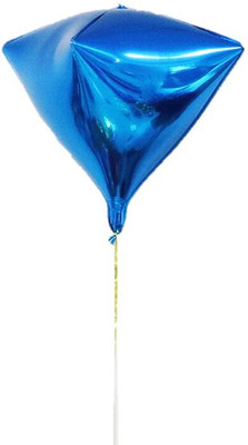 

Bash N Splash Solid 4D Blue Diamond Foil Balloon Pack Of 1 Balloon(Blue, Pack of 1)