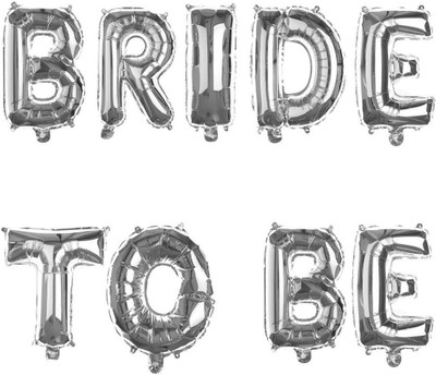 

Bash N Splash Solid Bride To Be Party Foil Balloon Silver Set Pack of 1 Set Balloon Letter Balloon(Silver, Pack of 1)