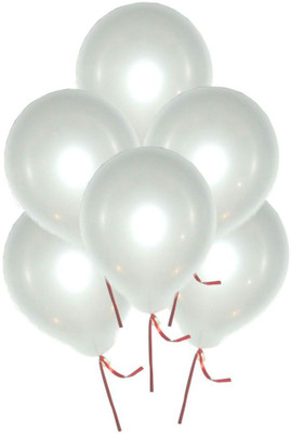 

Bash N Splash Solid Pearl White Party Balloon 12 Inch Pack of 50 Balloon(White, Pack of 50)