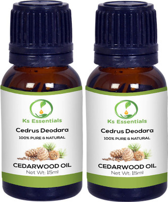 

Ks Essentials 100% Pure Cedarwood Essential Oil Natural & Undiluted (15ml) Each(15 ml)